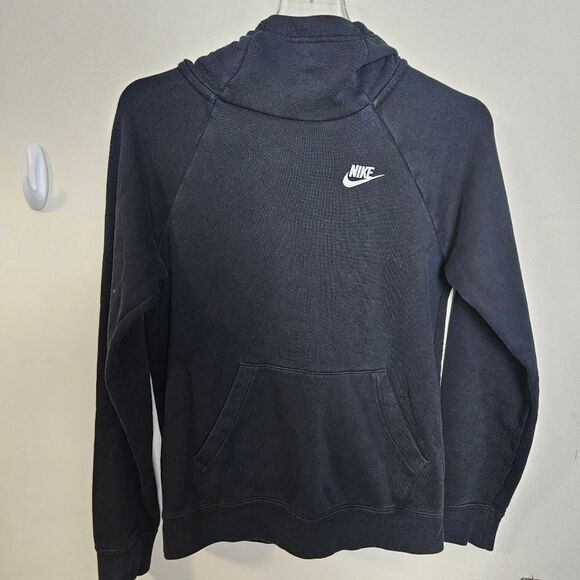 Nike Sportswear Essential Funnel-Neck Fleece Pullover Hoodie BV4116 XS Black - Picture 1 of 4